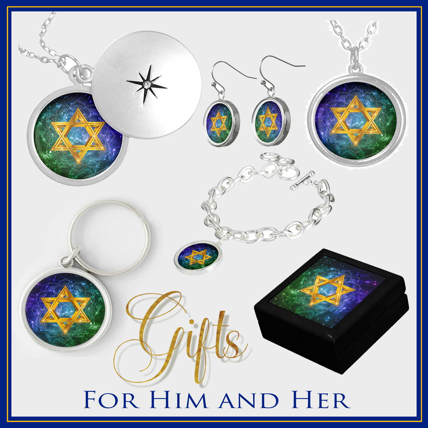 Star of David Galaxy Jewelry Collection